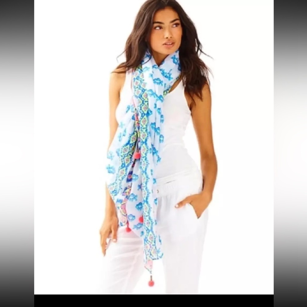 Lilly Pulitzer wrap beach cover dress scarf one size fits M best - Picture 10 of 11